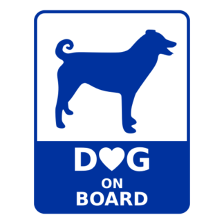Dog On Board Decal (Blue)